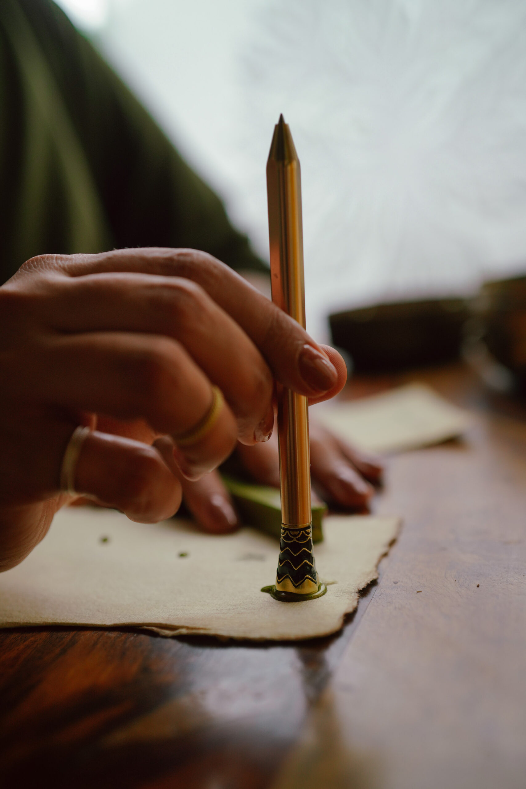 Qalam brass pen, a collaboration between Bhatia Alloy and Surmeyi